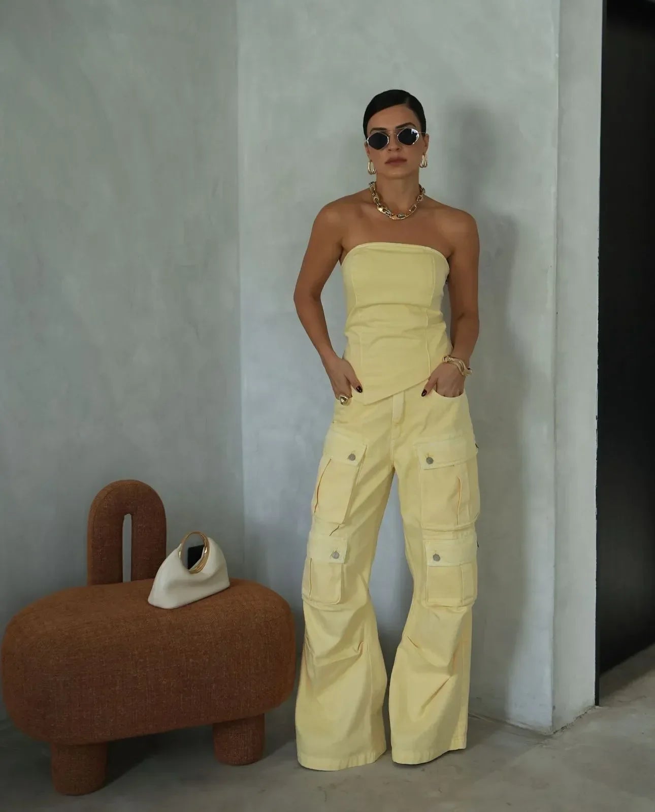Conjunto Top e Calça Cargo Chloe