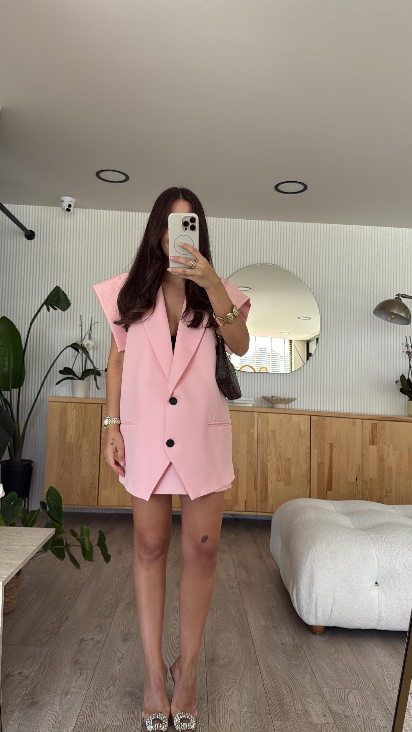 Conjunto De Blazer Dress Duda Rosa