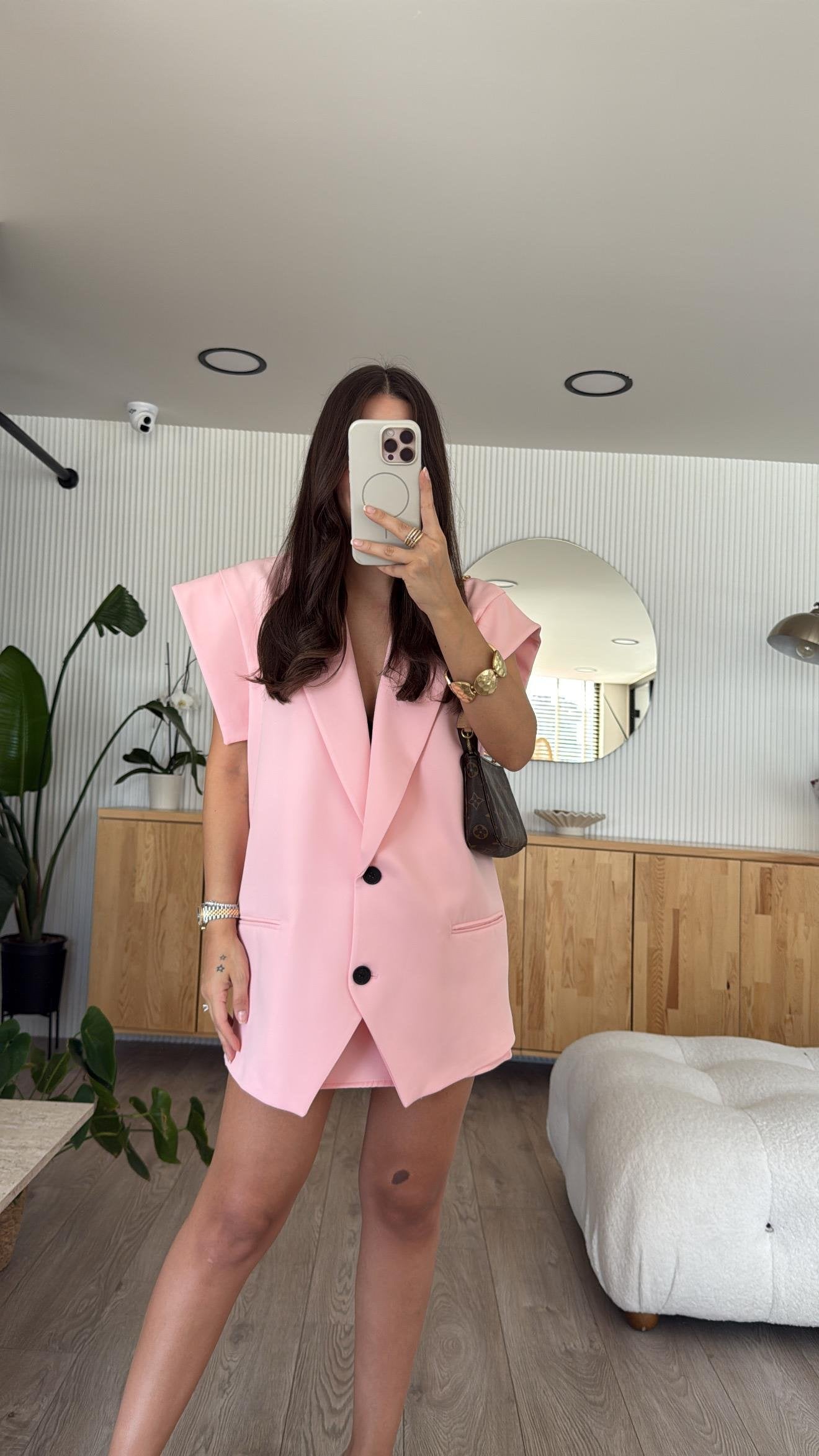 Conjunto De Blazer Dress Duda Rosa