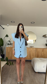 Conjunto De Blazer Dress Duda Azul